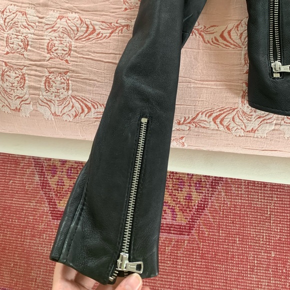 Zara Trafaluc Black Leather Jacket - Picture 4 of 6